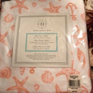 NWT Modern Southern Home Coastal King Sheet Set